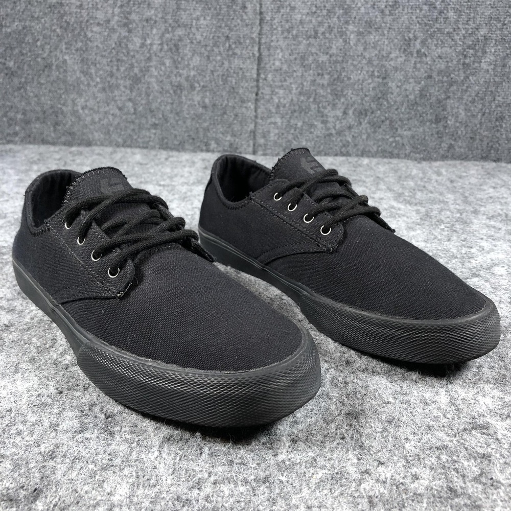 Etnies Jameson Vulc LS Skate‎ Sneakers Men's 7.5 Black Canvas Low Top Shoes
